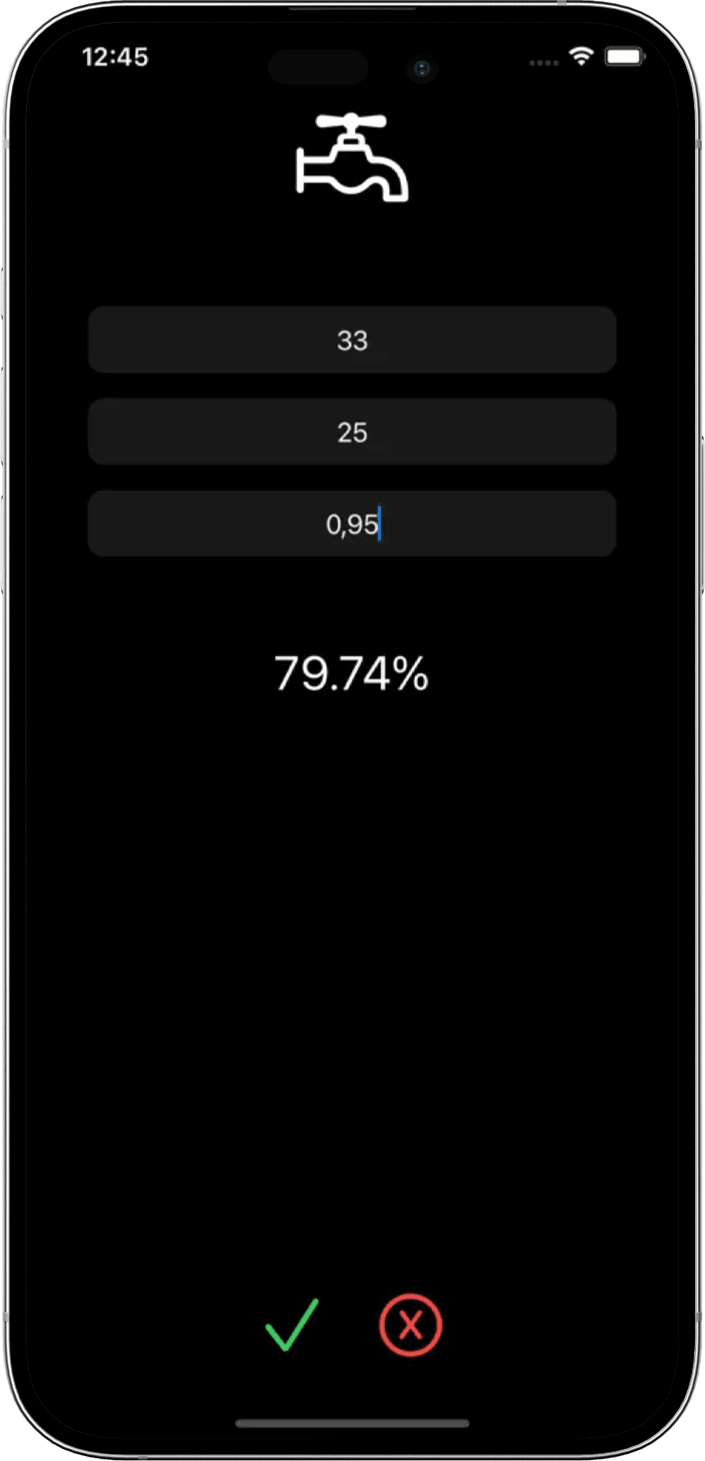 Filling Calculator App